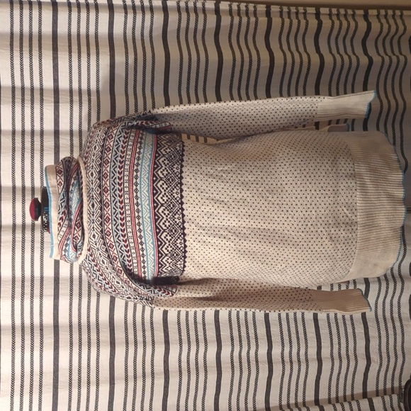 Eddie Bauer Cowl-Neck Fair Isle-Style Sweater - Picture 2 of 6